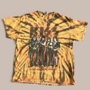 KISS End of the Road Tour Spider Tie Dye Shirt XL Laughlin NV 2020 Official